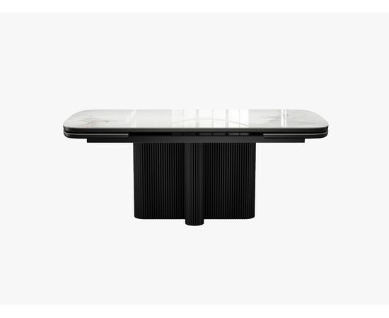 Стол DikLine DKO160 Керамика Platinum ART (белый глянец)/подстолье черное/опоры черные (2 уп.), изображение 7 | Интернет магазин мебели и декора LifeDekor