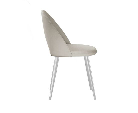 Стул DikLine 383 поворотный B03 BEIGE, ножки белые, изображение 4 | Интернет магазин мебели и декора LifeDekor