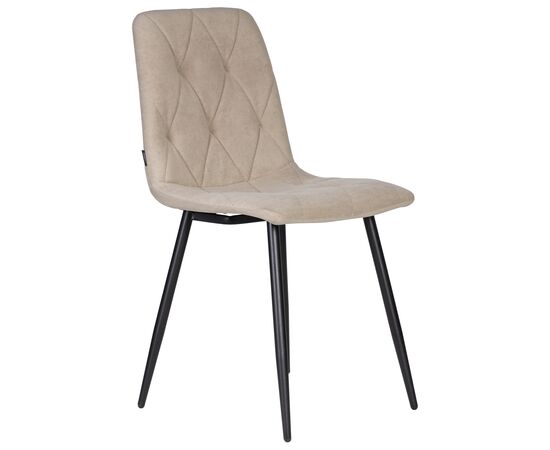 Набор 4 шт Стул обеденный DOBRIN CHILLY ROMBO, Капучино Simple 05, основание черное, Вариант: Капучино Simple 05, основание черное, изображение 3 | Интернет магазин мебели и декора LifeDekor