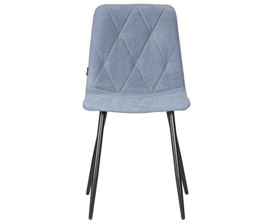 Набор 4 шт Стул обеденный DOBRIN CHILLY ROMBO, Серо-голубой Simple 26, основание черное, Вариант: Серо-голубой Simple 26, основание черное, изображение 7 | Интернет магазин мебели и декора LifeDekor
