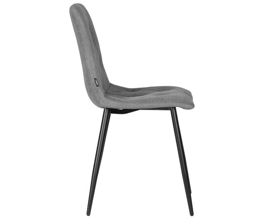 Набор 4 шт Стул обеденный DOBRIN CHILLY ROMBO, Серый Simple 33, основание черное, Вариант: Серый Simple 33, основание черное, изображение 4 | Интернет магазин мебели и декора LifeDekor