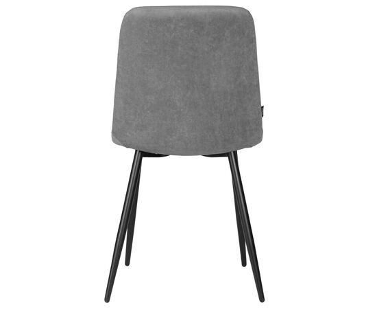 Набор 4 шт Стул обеденный DOBRIN CHILLY ROMBO, Серый Simple 33, основание черное, Вариант: Серый Simple 33, основание черное, изображение 6 | Интернет магазин мебели и декора LifeDekor