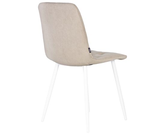 Стул обеденный DOBRIN CHILLY ROMBO, Капучино Simple 05, основание белый, Вариант: Капучино Simple 05, основание белый, изображение 4 | Интернет магазин мебели и декора LifeDekor