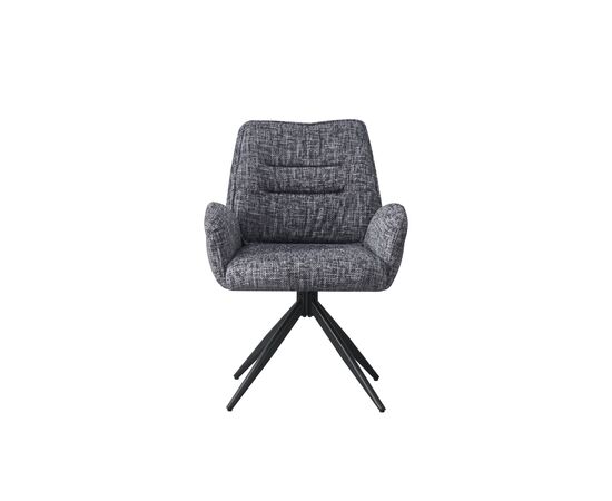 Стул DikLine DC1555 микровелюр AZTEC #15 серый/опоры черные, изображение 2 | Интернет магазин мебели и декора LifeDekor