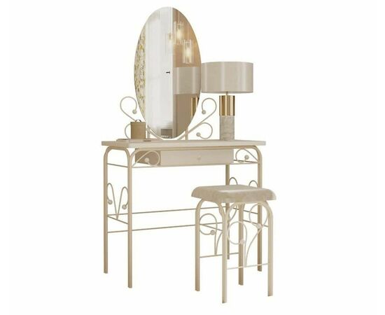 Стол дамский МК-8 с ящиком, ММД303, Белый, изображение 7 | Интернет магазин мебели и декора LifeDekor