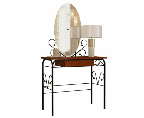 Стол дамский МК-8 с ящиком, ММД303, Черный/Орех, изображение 2 | Интернет магазин мебели и декора LifeDekor