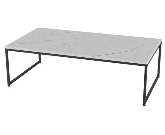 Стол журнальный Инсайд белый мрамор/черный | Интернет магазин мебели и декора LifeDekor