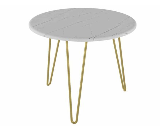 Стол журнальный Рид Голд 430 белый мрамор/золото | Интернет магазин мебели и декора LifeDekor