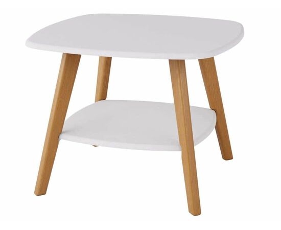 Стол журнальный Хадсон белый/дуб светлый | Интернет магазин мебели и декора LifeDekor