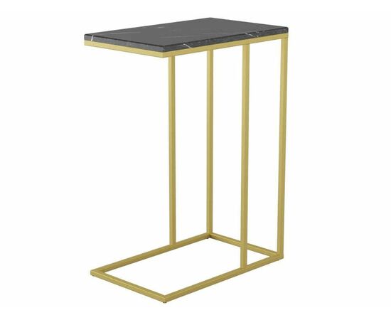 Стол придиванный Агами Голд черный мрамор/золото | Интернет магазин мебели и декора LifeDekor