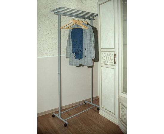 Вешалка напольная на колесах М 9 металлик | Интернет магазин мебели и декора LifeDekor