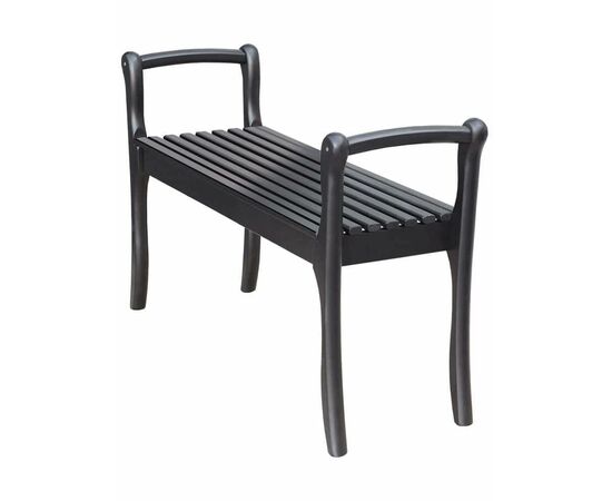 Скамья для прихожей с подлокотниками массив, каркас венге | Интернет магазин мебели и декора LifeDekor