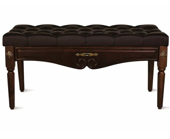 Банкетка Сильвия экокожа корич./темно-корич. | Интернет магазин мебели и декора LifeDekor