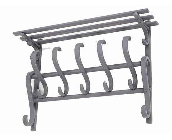 Вешалка настенная В 7Н серый | Интернет магазин мебели и декора LifeDekor