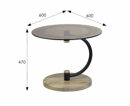 Стол журнальный Дуэт 13Н черный/дуб крымский состаренный/тонированное | Интернет магазин мебели и декора LifeDekor
