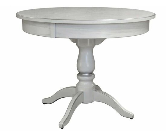 Стол обеденный Моро 04 раздвижной белый/серебро 100/140*100 | Интернет магазин мебели и декора LifeDekor