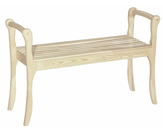 Скамья для прихожей с подлокотниками массив, каркас лак | Интернет магазин мебели и декора LifeDekor