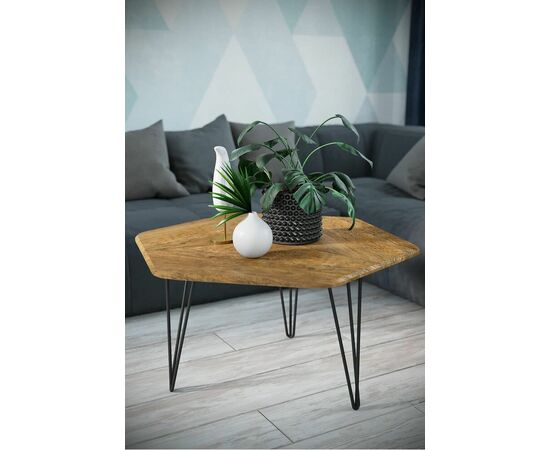 Стол журнальный Олдем дуб американский/чёрный | Интернет магазин мебели и декора LifeDekor