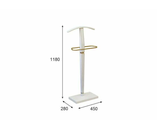 Вешалка костюмная Васко В 70 белый ясень/золото | Интернет магазин мебели и декора LifeDekor