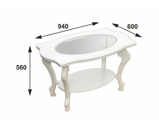 Стол журнальный Берже 1С белый ясень | Интернет магазин мебели и декора LifeDekor