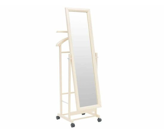 Вешалка костюмная с зеркалом на колесах В 24Н слоновая кость | Интернет магазин мебели и декора LifeDekor