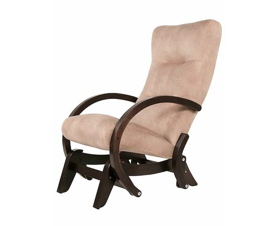 Кресло-качалка маятник Мэтисон ткань крем брюле, каркас венге структура | Интернет магазин мебели и декора LifeDekor