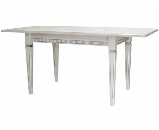 Стол обеденный Васко В 86Н белый/серебро 120/170*80 | Интернет магазин мебели и декора LifeDekor