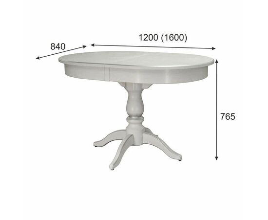 Стол обеденный Тарун 4 раздвижной белый/серебро 120/160*84 | Интернет магазин мебели и декора LifeDekor