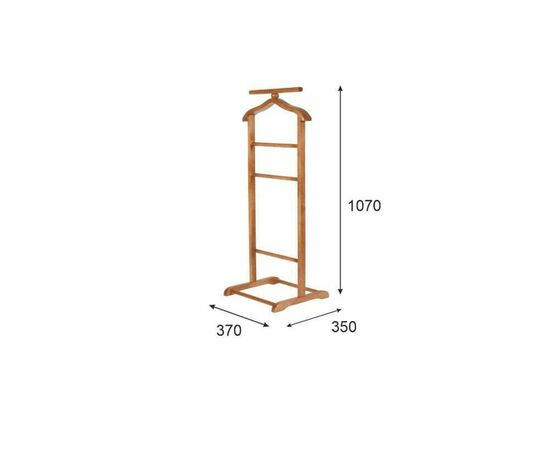 Вешалка костюмная В 6Н средне-коричневый | Интернет магазин мебели и декора LifeDekor