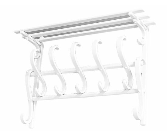 Вешалка настенная В 7Н белый | Интернет магазин мебели и декора LifeDekor