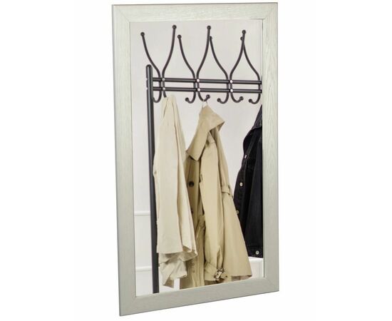 Зеркало навесное Берже 24-105 белый ясень 105 см х 65 см | Интернет магазин мебели и декора LifeDekor