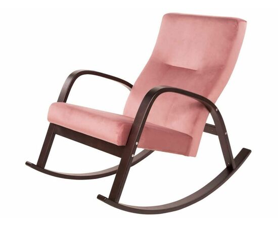 Кресло-качалка Ирса ткань пудровый, каркас венге структура | Интернет магазин мебели и декора LifeDekor
