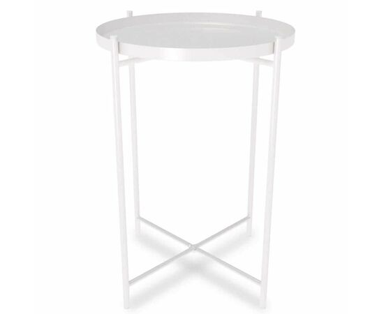 Столик журнальный SHT-CT8 белый муар | Интернет магазин мебели и декора LifeDekor