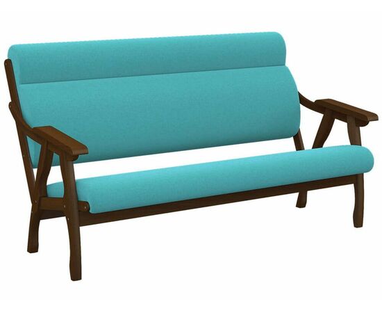 Диван Вега 10 ткань бирюза, каркас орех | Интернет магазин мебели и декора LifeDekor