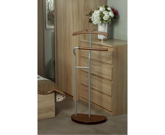 Вешалка костюмная Д 10 металлик/ средне-коричневый | Интернет магазин мебели и декора LifeDekor