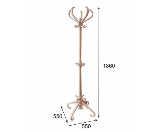 Вешалка напольная В 10Н белый ясень | Интернет магазин мебели и декора LifeDekor