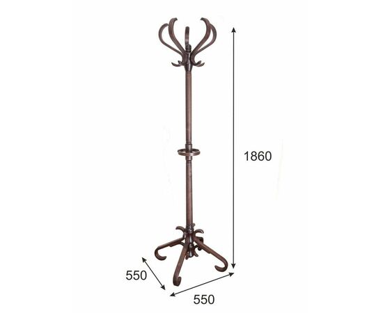 Вешалка напольная В 10Н темно-коричневый | Интернет магазин мебели и декора LifeDekor