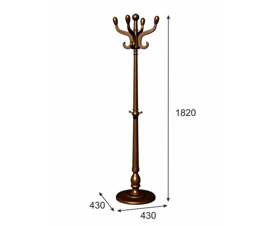 Вешалка напольная В 1Н тёмно-коричневый | Интернет магазин мебели и декора LifeDekor