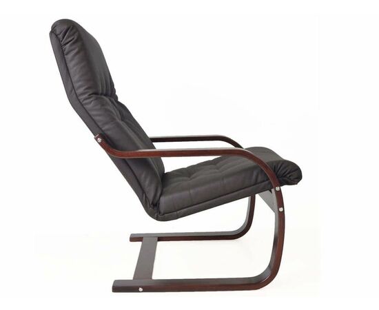 Кресло Сайма экокожа шоколад, каркас вишня | Интернет магазин мебели и декора LifeDekor