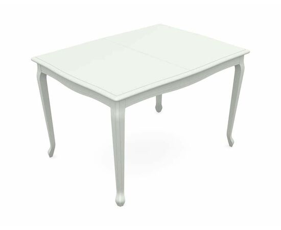 Стол Кабриоль, Эмаль белая/Патина серебро | Интернет магазин мебели и декора LifeDekor