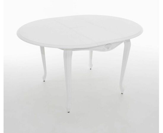 Стол Кабриоль D105, Эмаль белая/Патина серебро, изображение 4 | Интернет магазин мебели и декора LifeDekor