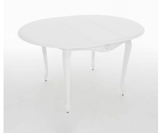 Стол Кабриоль D105, Эмаль белая/Патина серебро, изображение 5 | Интернет магазин мебели и декора LifeDekor