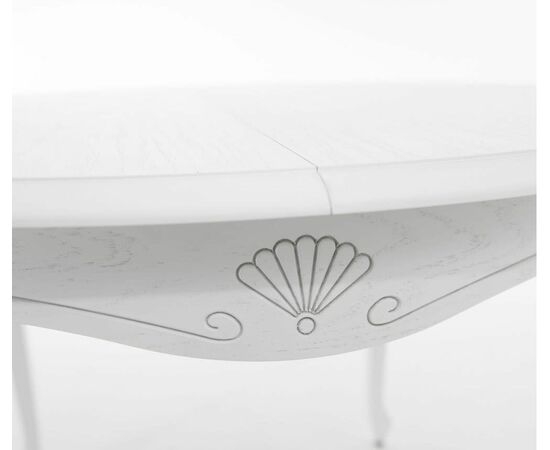 Стол Кабриоль D105, Эмаль белая/Патина серебро, изображение 7 | Интернет магазин мебели и декора LifeDekor