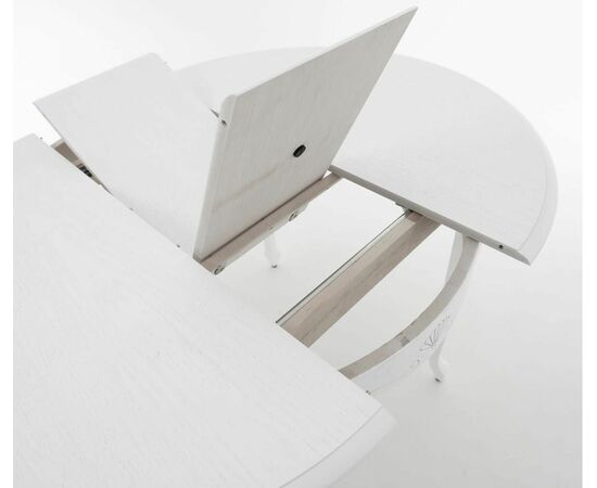 Стол Кабриоль D105, Эмаль белая/Патина серебро, изображение 6 | Интернет магазин мебели и декора LifeDekor