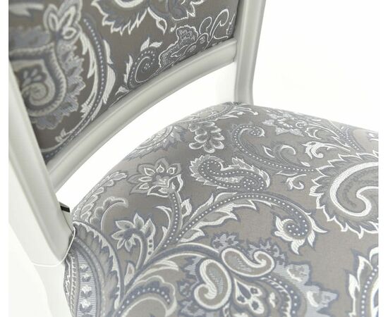 Стул Кабриоль, Белый с патиной серебро, изображение 3 | Интернет магазин мебели и декора LifeDekor