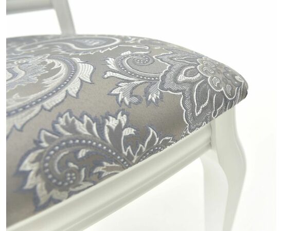 Стул Кабриоль, Белый с патиной серебро, изображение 5 | Интернет магазин мебели и декора LifeDekor