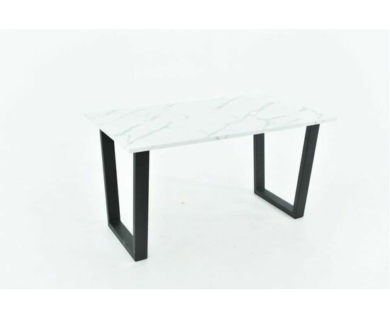 Стол Родос, Черный матовый Муар/Камень белый, изображение 6 | Интернет магазин мебели и декора LifeDekor