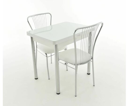 Стол Бари мини, Стекло, Белый, изображение 6 | Интернет магазин мебели и декора LifeDekor