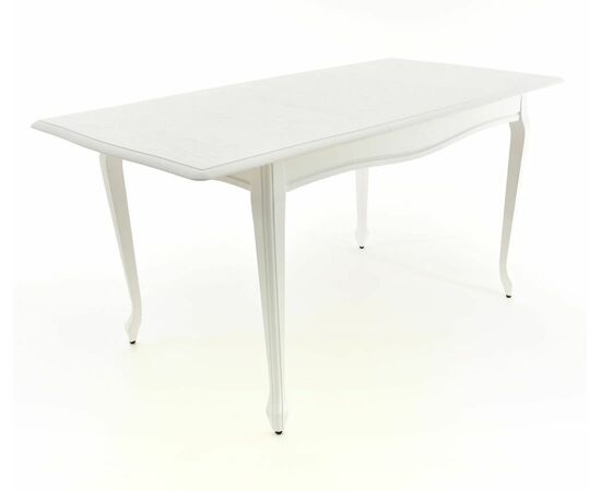 Стол Кабриоль, Эмаль белая/Патина серебро, изображение 10 | Интернет магазин мебели и декора LifeDekor