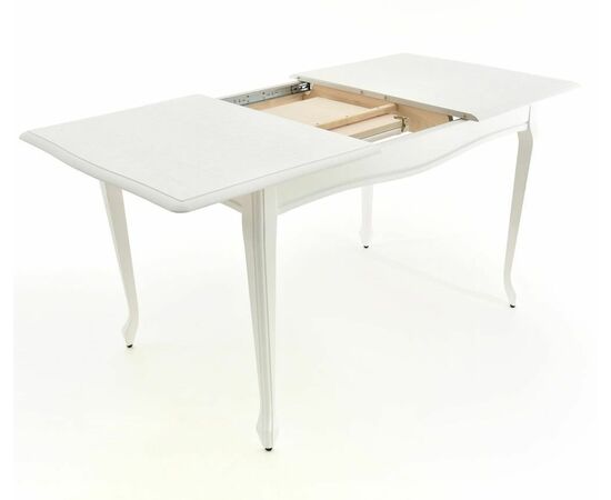 Стол Кабриоль, Эмаль белая/Патина серебро, изображение 3 | Интернет магазин мебели и декора LifeDekor